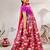 animal print purple lehenga set for teens