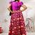 animal print purple lehenga set for teens