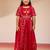 girls red lehenga set with zari embroidery