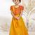  girls traditional orange cotton lehenga set with duppata