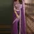 Majestic purple dual shaded silk embellished saree with embroidered satin silk blouse