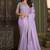 Lavender embroidered silk saree with banglori silk blouse