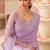Lavender embroidered silk saree with banglori silk blouse