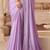 Lavender embroidered silk saree with banglori silk blouse