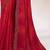 Red shaded satin silk chiffon saree with luxurious banglori silk blouse for weddings and festive occasions