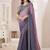 Lavender purple dual shaded chiffon saree with luxurious banglori silk blouse for weddings and festive occasions