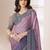 Lavender purple dual shaded chiffon saree with luxurious banglori silk blouse for weddings and festive occasions