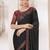 Black silk chiffon saree with luxurious banglori silk blouse for weddings and festive occasions