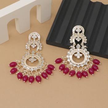 Kundan type zumka earring for girls 1