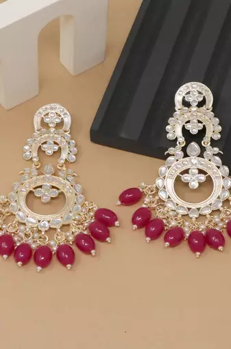 Kundan type zumka earring for girls