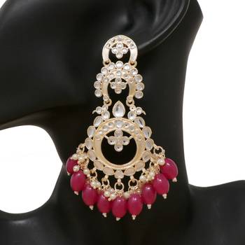 Kundan type zumka earring for girls 2