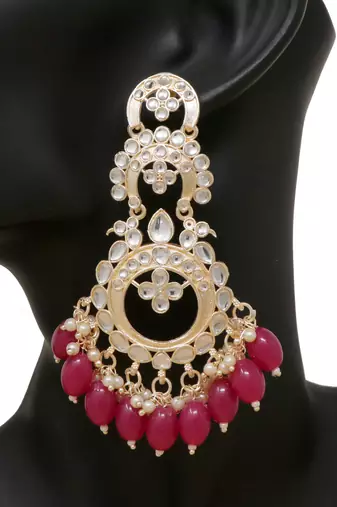 Kundan type zumka earring for girls