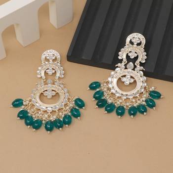 Kundan type zumka earring for girls 1