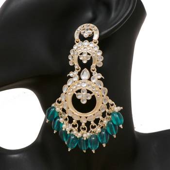 Kundan type zumka earring for girls 2