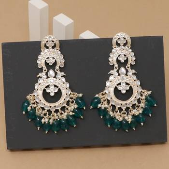 Kundan type zumka earring for girls 3