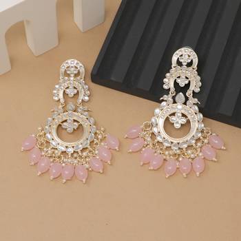 Kundan type zumka earring for girls 1