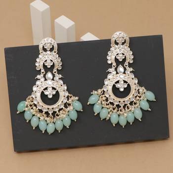 Kundan type zumka earring for girls 1