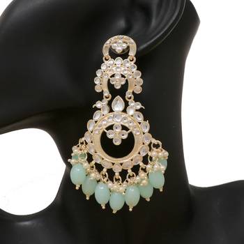 Kundan type zumka earring for girls 2