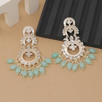 Kundan type zumka earring for girls 3