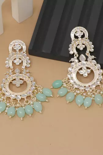 Kundan type zumka earring for girls