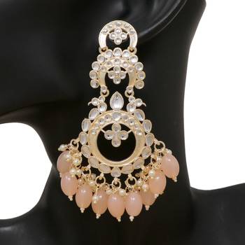 Kundan type zumka earring for girls 1