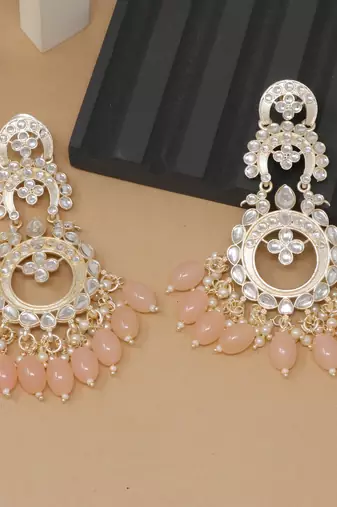Kundan type zumka earring for girls