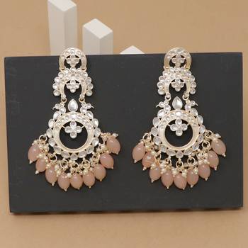 Kundan type zumka earring for girls 3