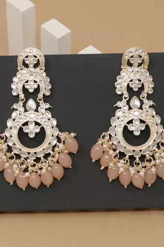 Kundan type zumka earring for girls