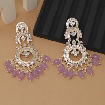 Kundan type zumka earring for girls 1