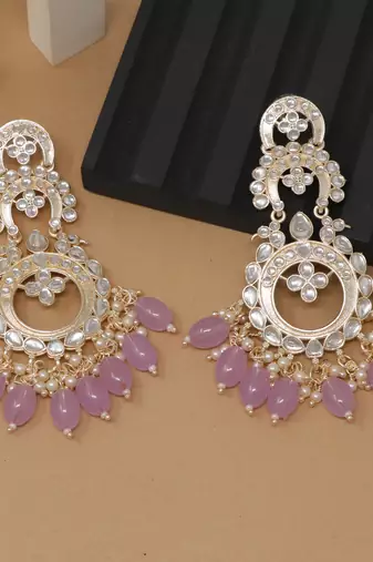Kundan type zumka earring for girls