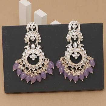 Kundan type zumka earring for girls 3
