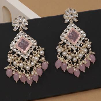 Kundan type zumka earring for girls 1