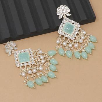 Kundan type zumka earring for girls 2