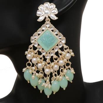 Kundan type zumka earring for girls 3