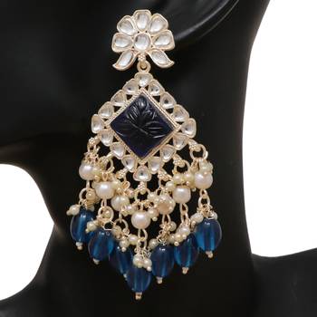 Kundan type zumka earring for girls 3