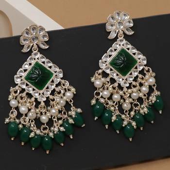 Kundan type zumka earring for girls 2