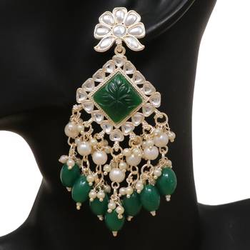 Kundan type zumka earring for girls 3