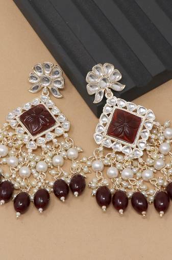 Kundan type zumka earring for girls