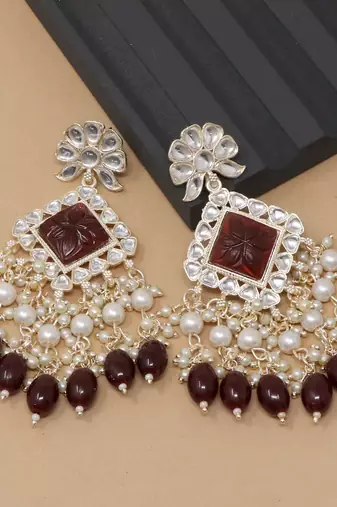 Kundan type zumka earring for girls