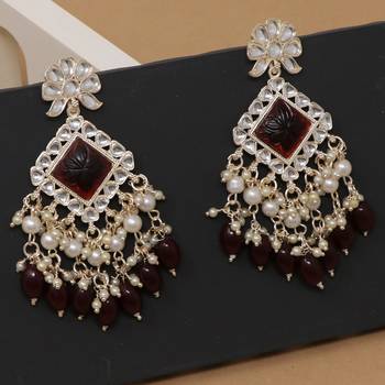 Kundan type zumka earring for girls 2