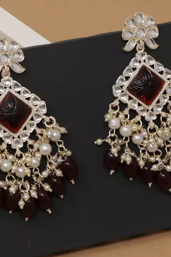 Kundan type zumka earring for girls