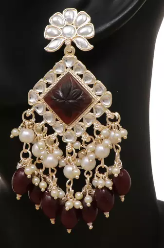 Kundan type zumka earring for girls