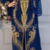 Royal Navy Blue Embroidered Stitched Kaftan with Heavy Golden Work | Party & Occasion Wear Farasha