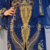 Royal Navy Blue Embroidered Stitched Kaftan with Heavy Golden Work | Party & Occasion Wear Farasha