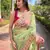 Green Color Embroidered Twill Net Saree