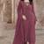 Dark ruby color embroideried faux georgette semi stitched salwar suit