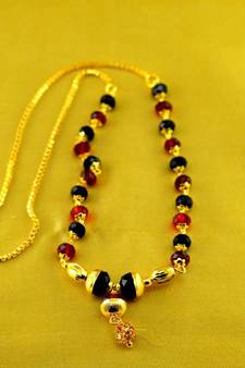 beads polki kundun moti mala size-17"inch 