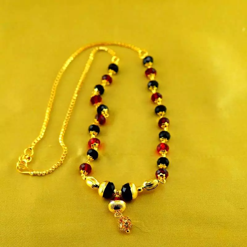 beads polki kundun moti mala size-17"inch 