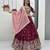 Maroon Vichitra Silk Embroidered Thread & Sequin Work Lehenga Choli with Dupatta