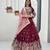 Maroon Vichitra Silk Embroidered Thread & Sequin Work Lehenga Choli with Dupatta